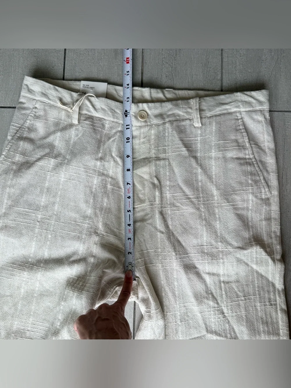 ZARA Men’s Textured Cotton Woven Jacquard Trouser Pants Minimalist Casual 36x30